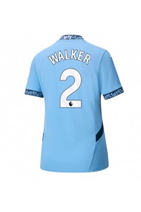 Manchester City Kyle Walker #2 Fotballdrakt Hjemme Klær Dame 2024-25 Korte ermer